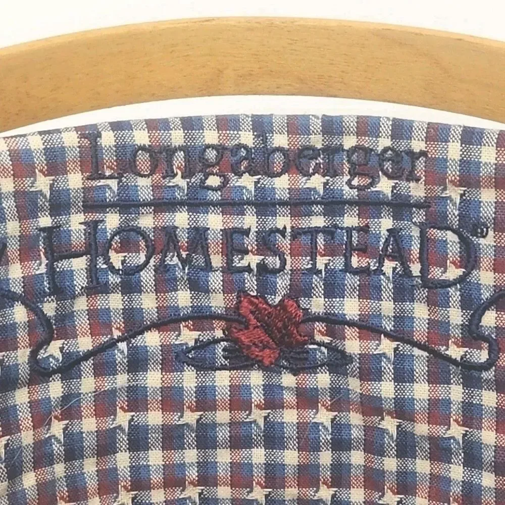Longaberger Basket Woven Memories Tour Homestead 2002 Plaid Liner Protector Set